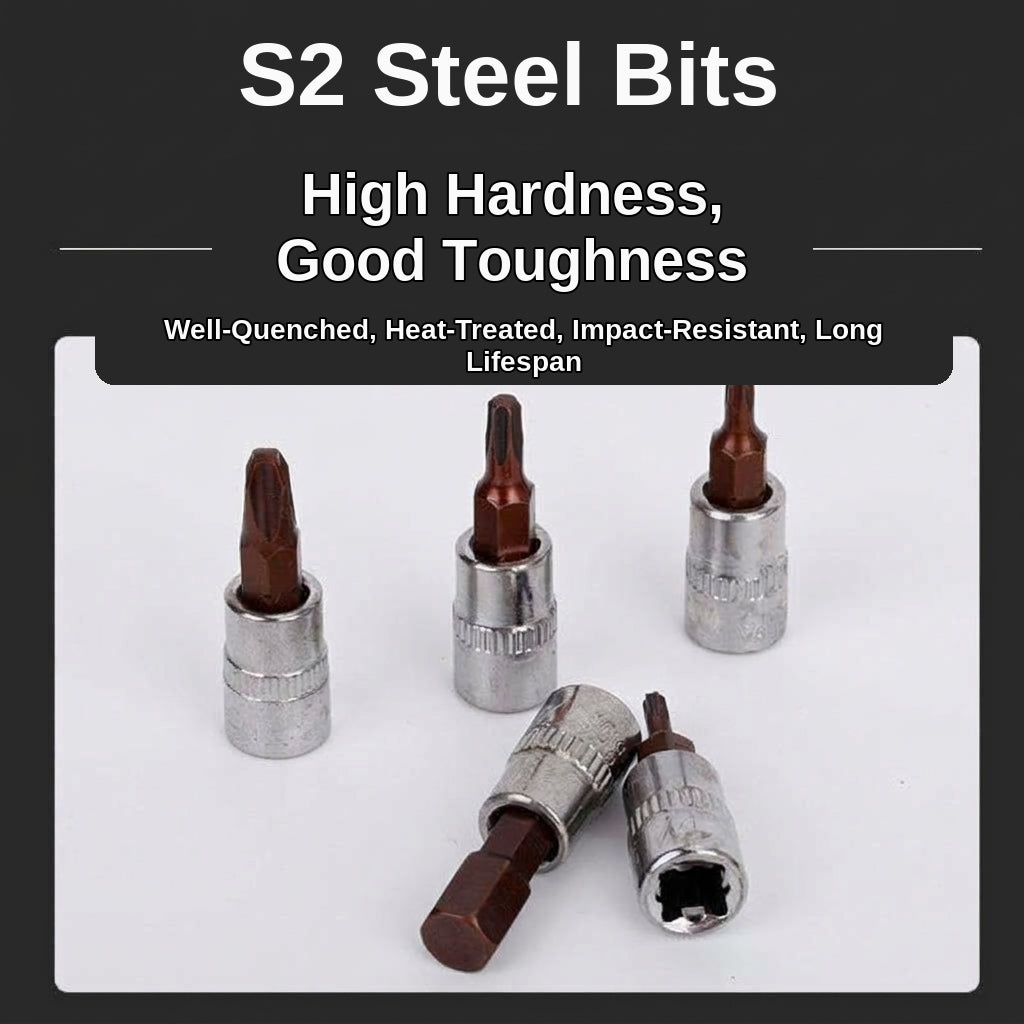 Natural S2 Bit Head 72-Tooth Ratchet Wrench Auto Repair Mechanical Repair Household Repair Sleeve Tool Set Hardware Toolbox