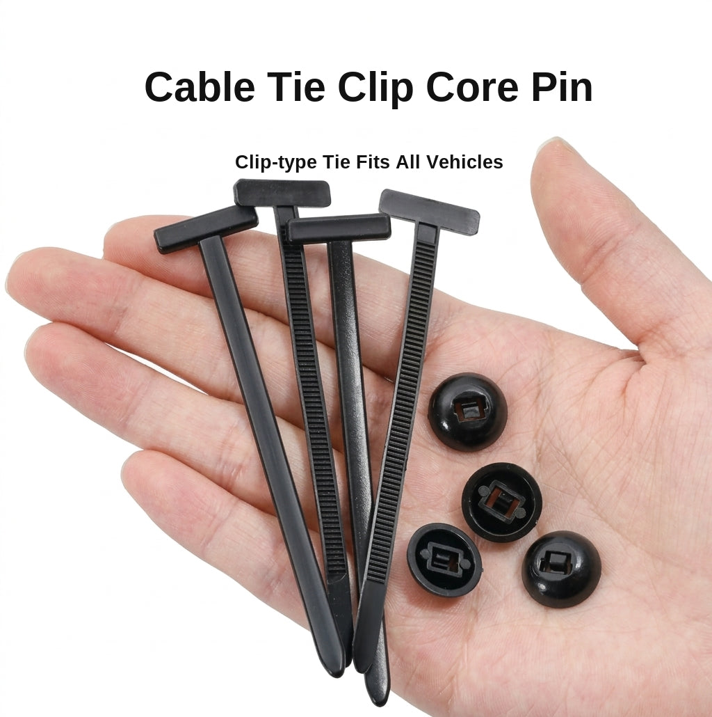 New automotive nylon high-strength anti-aging plastic fastener, black wire tightener, piercing stud, tie, belt buckle