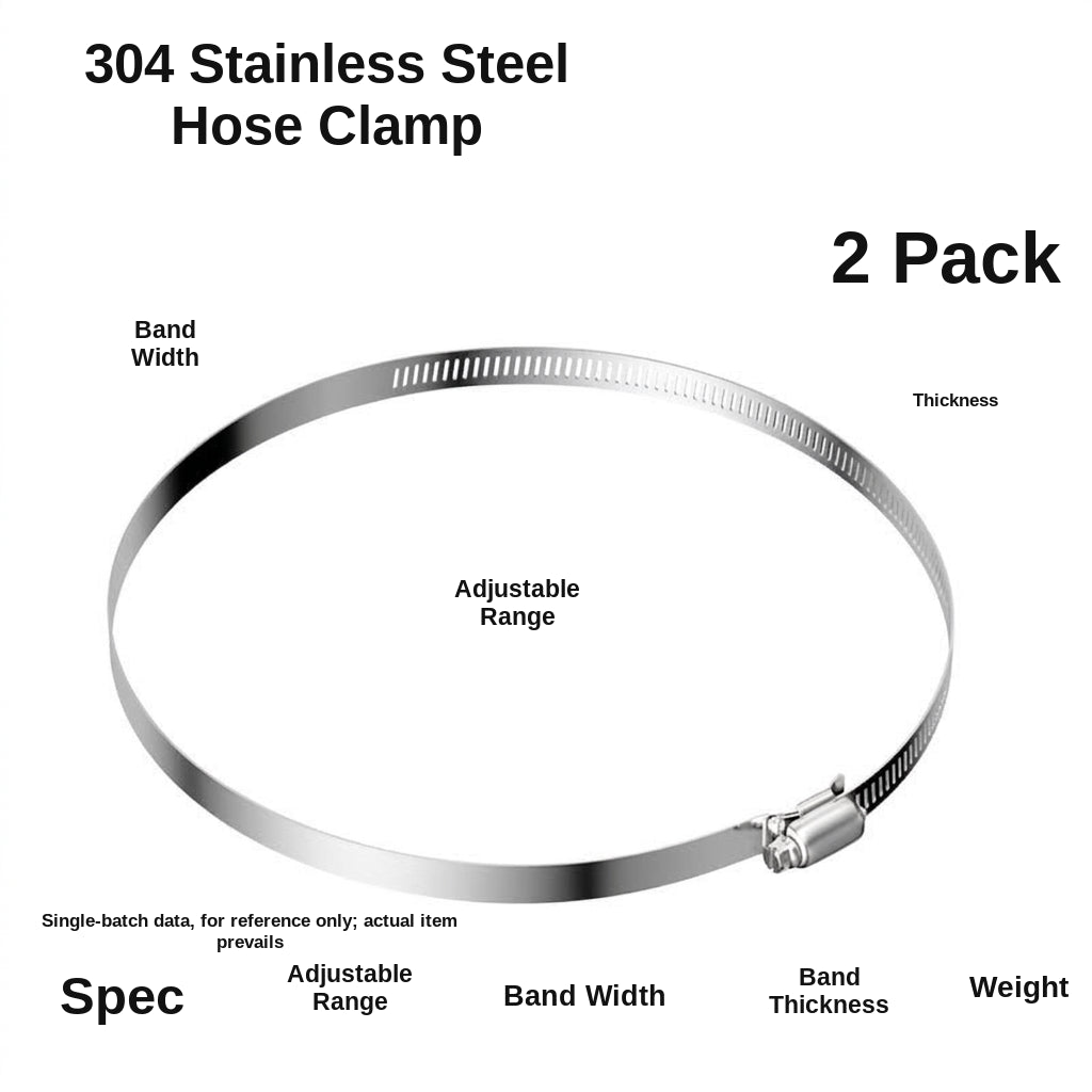 Stainless steel handle, hose hoop, hand screwing, clamping, holding hoop, pipe hoop, water pipe tightening hoop, gas pipe fixing, clamping buckle