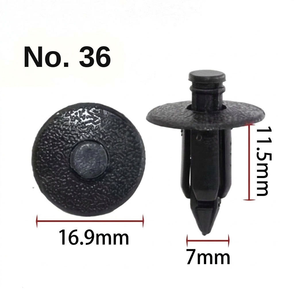 Universal automotive fender liner, trunk plastic clips, mudguard clips, expansion screws, hole-pierced studs, snaps
