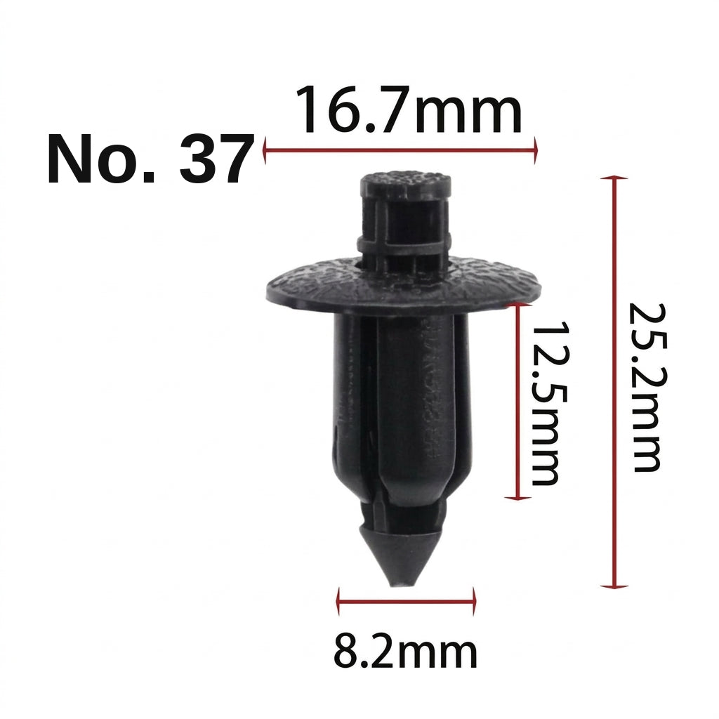 Universal automotive fender liner, trunk plastic clips, mudguard clips, expansion screws, hole-pierced studs, snaps