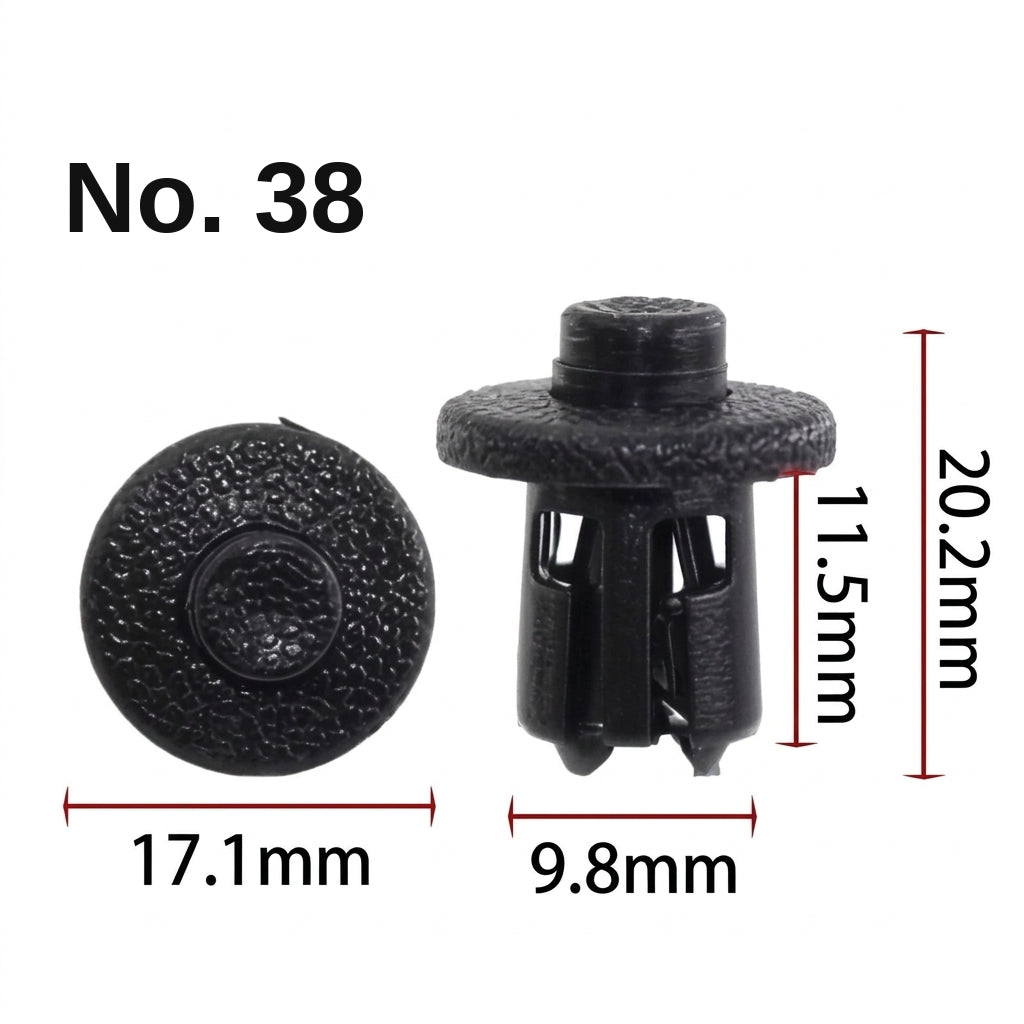 Universal automotive fender liner, trunk plastic clips, mudguard clips, expansion screws, hole-pierced studs, snaps