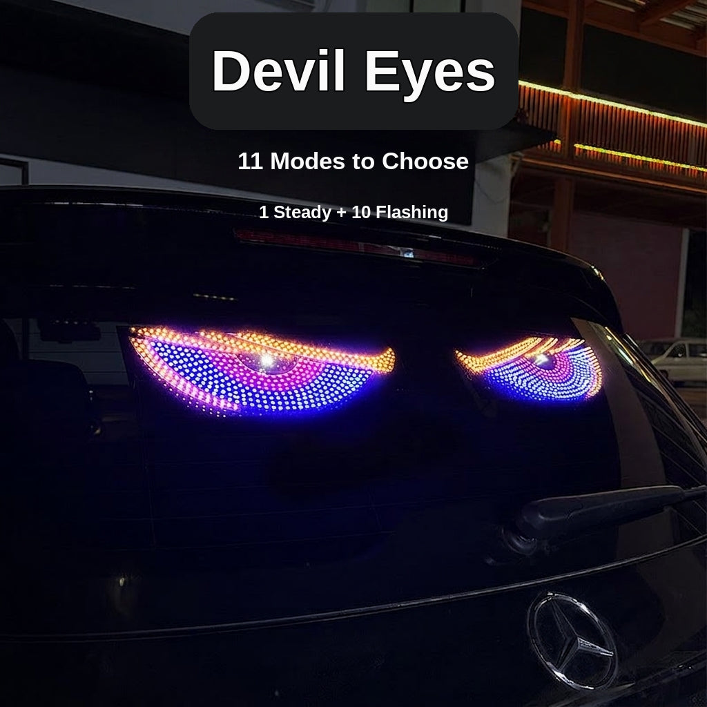 Cross-border car dynamic devil's eye LED warning light, truck truck truck eye light dynamic display light
