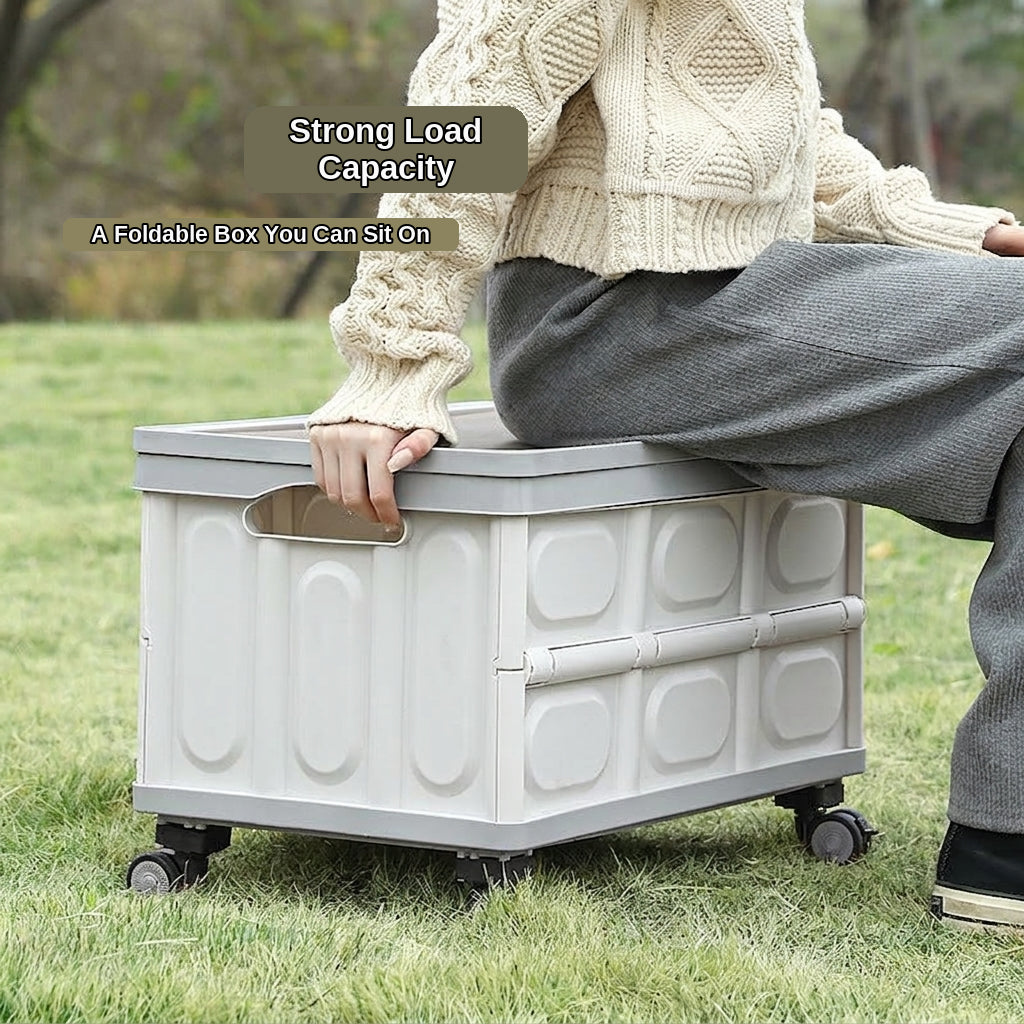 Outdoor foldable storage box, car trunk storage box, multifunctional camping picnic hand-carry basket, picnic storage box