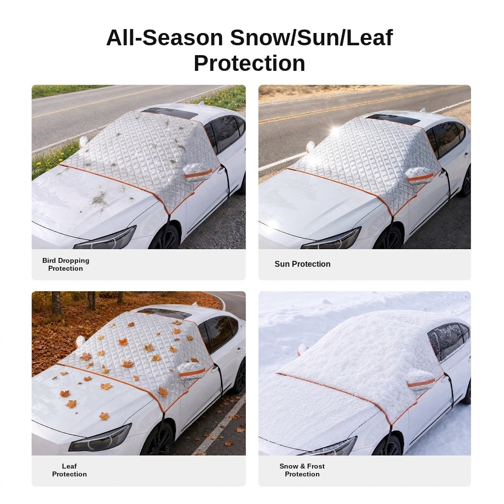 Car Snow Cover Half Hood Windshield Protector