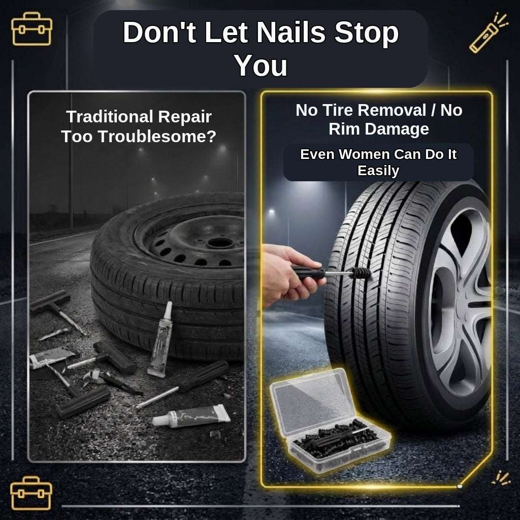 Tire Repair Rubber Nails Kit - Universal Fit