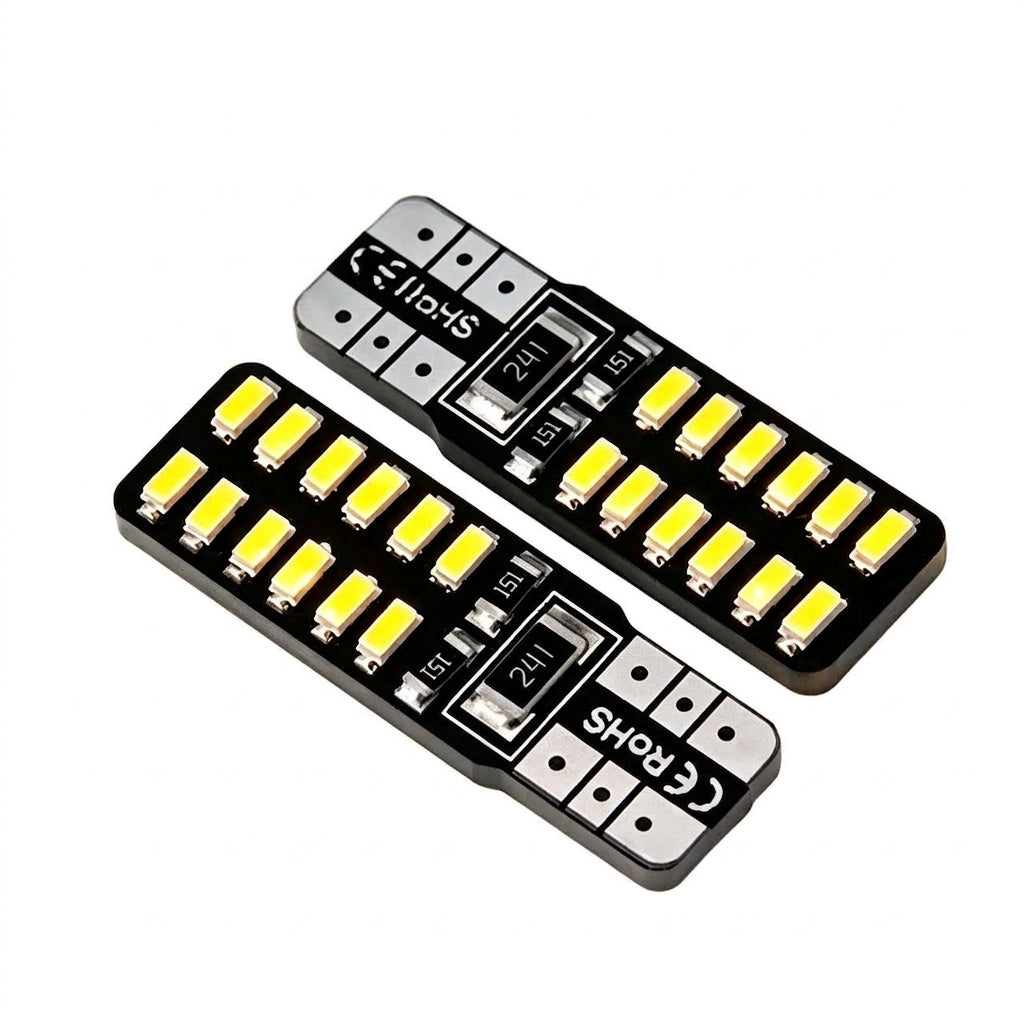 Car LED Light Decoding CANBUS T10 3014 24SMD Width Indicator Light In-Car Reading Light Small Plug Bulb