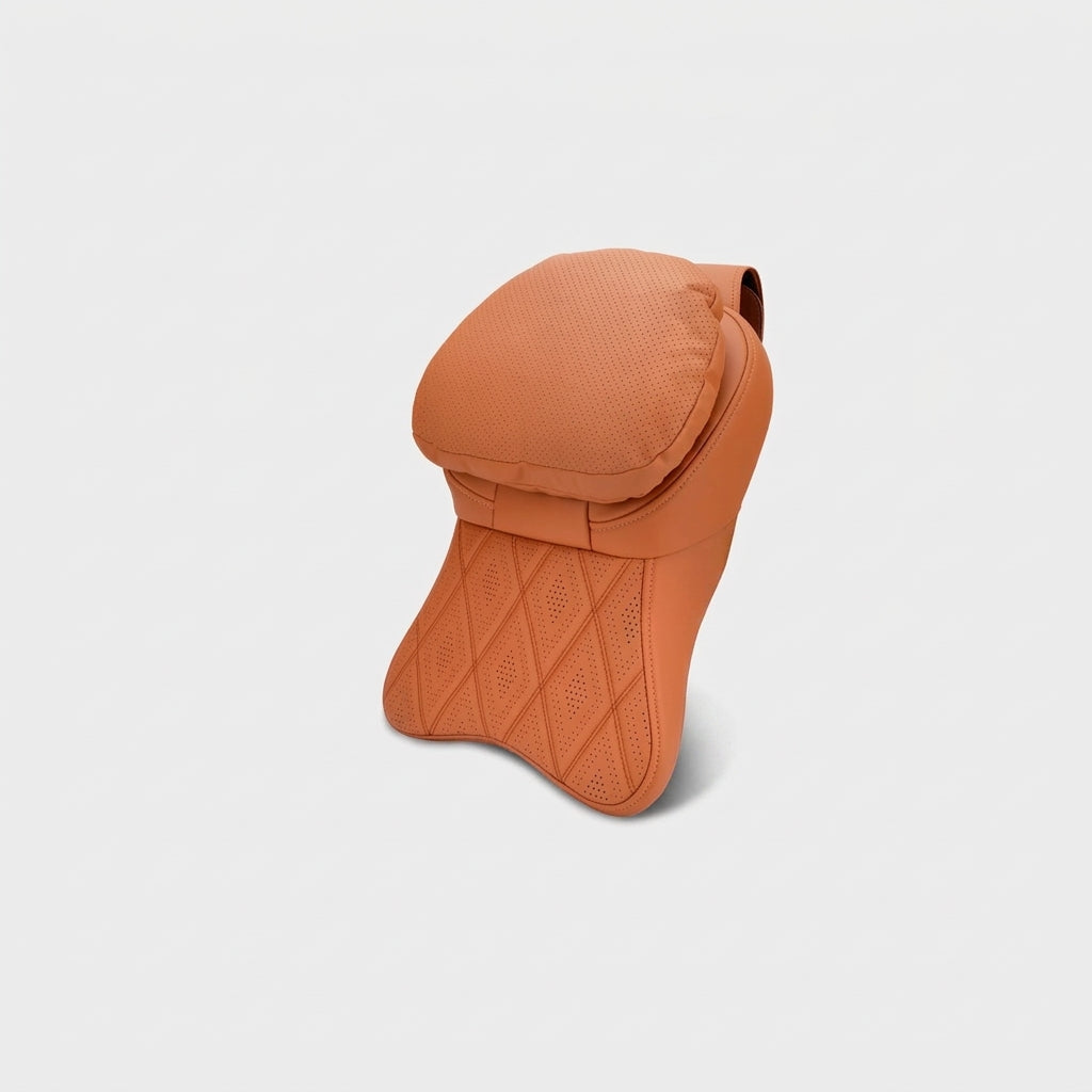 Car anti-stain leather headrest cushion lumbar cushion for driving seats, pillows for cervical spine, neck, and high-end neck pillows for car use