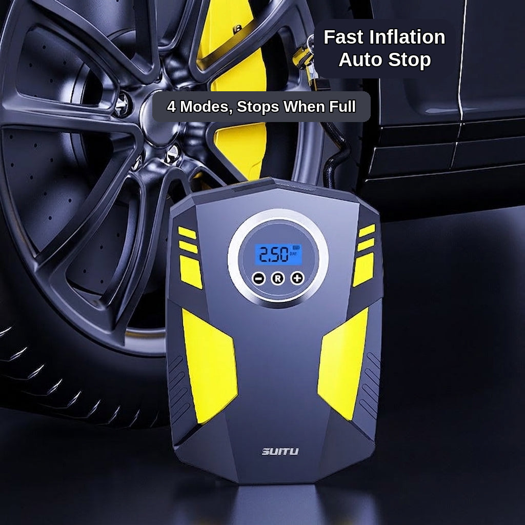 Car air pump digital display portable electric 12v tire inflator multi-function vehicle car air pump
