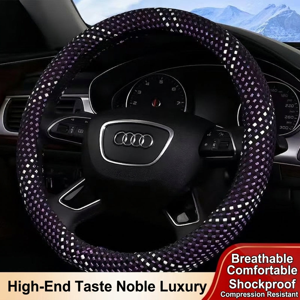 All-season universal wear-resistant car steering wheel covers, woven sweat-absorbing car handlebar covers, direct supply from wholesale manufacturers