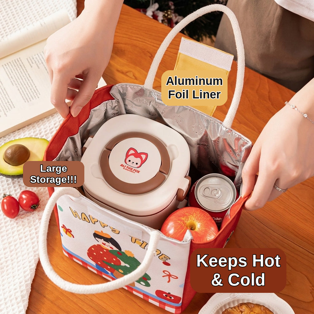 Lunch Box Bag, Large Capacity Handheld