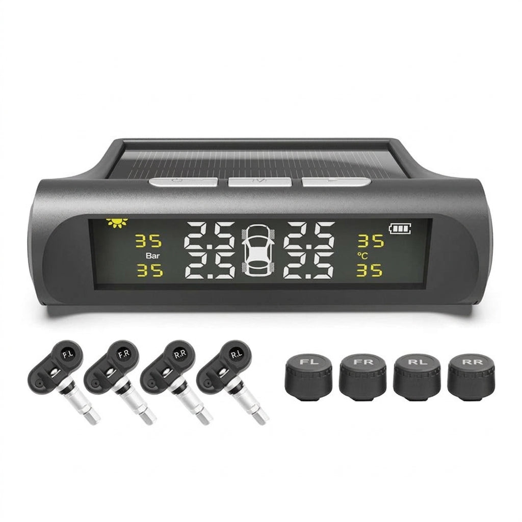 Tire Pressure Monitor TPMS Tire Pressure Monitor Tire Monitoring Tire Pressure Detector Built-in External Car Tire Pressure Car