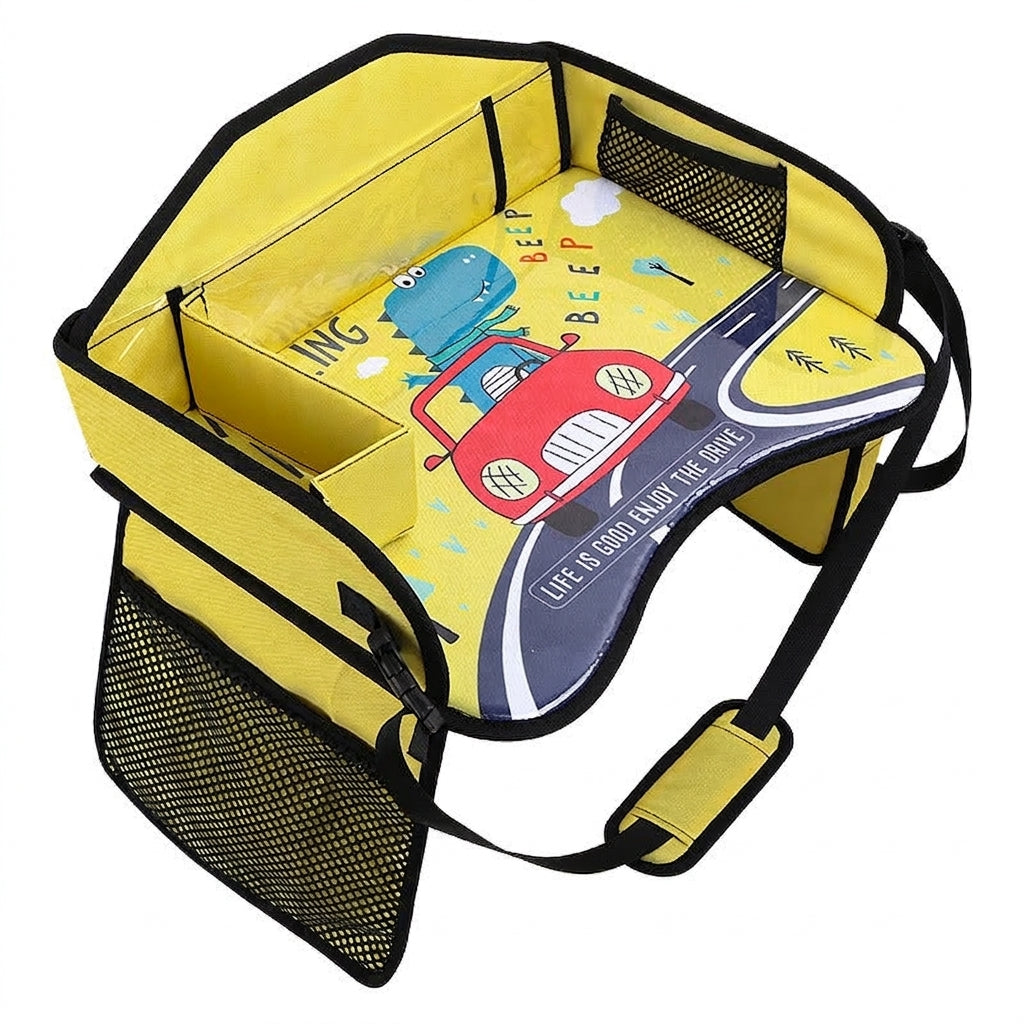 Cross-border car mini table, children's travel tray, car rear seat soothing tool, safety seat folding table