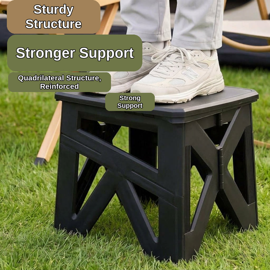 Outdoor camping folding toilet, car-mounted portable odor-resistant adult mobile travel toilet stool