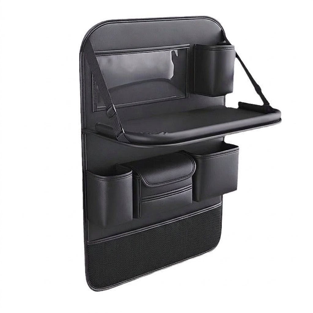 High-end car seat back storage bag, car multi-functional, rear hanging bag, car foldable dining table board shelf