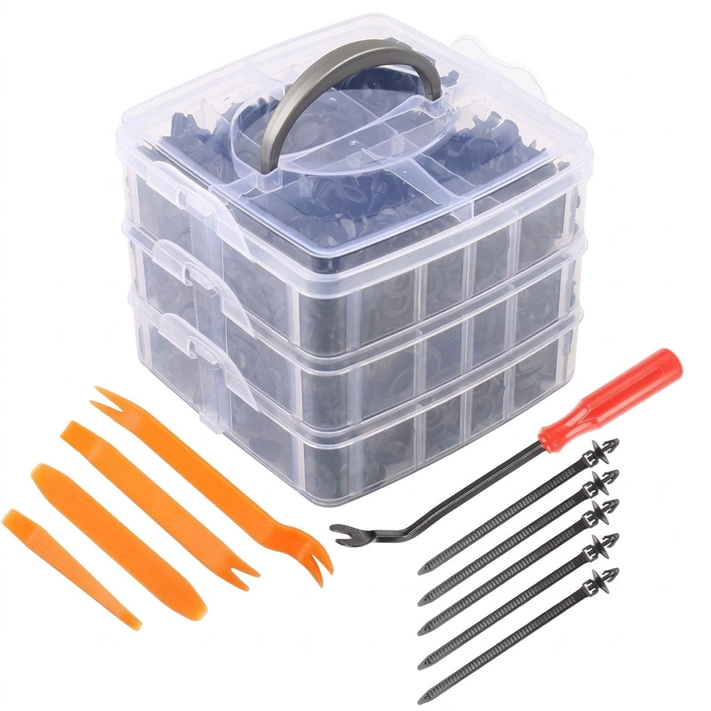 750pcs boxed clips, 16 types of car bumper mudguard plastic clip combo sets, interior panels for cars