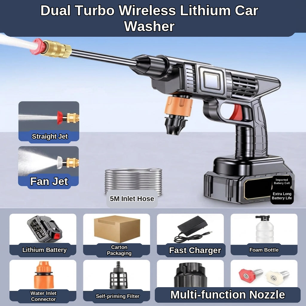 Car water gun car wash machine, car wash gun car wash lithium battery washer, car wash pump, high-pressure, high-power rechargeable type