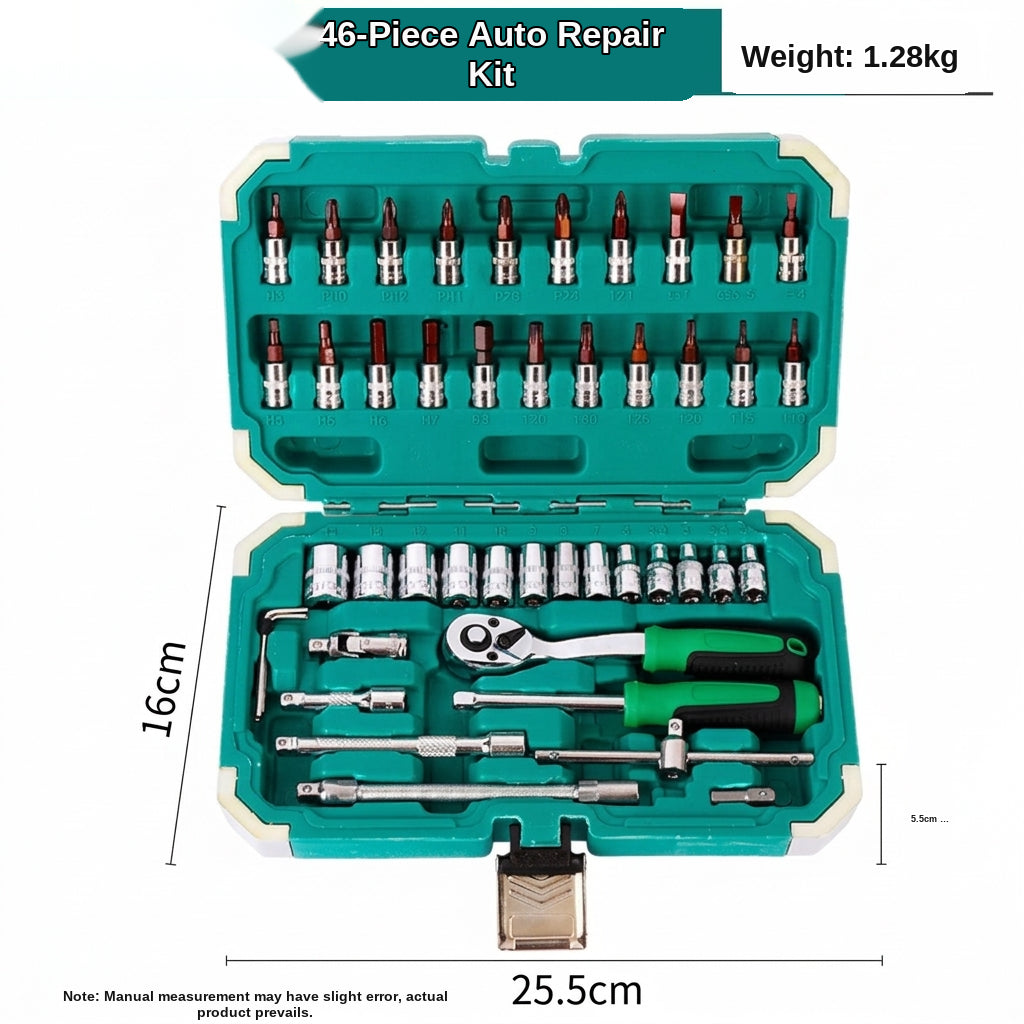 Auto Repair Tool Kit, 55-Piece Socket & Wrench Set