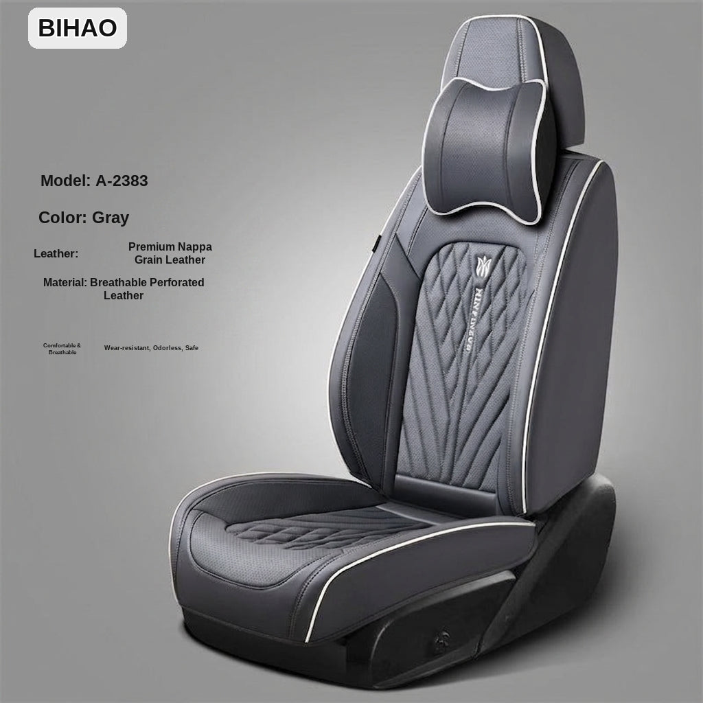 Car seat cushion Nappa leather breathable all-season universal seat cover, full-coverage high-end seat cushion car seat protective cover