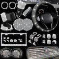 Car steering wheel cover all seasons universal anti-slip diamond combination multi-piece mobile phone holder steering wheel protector