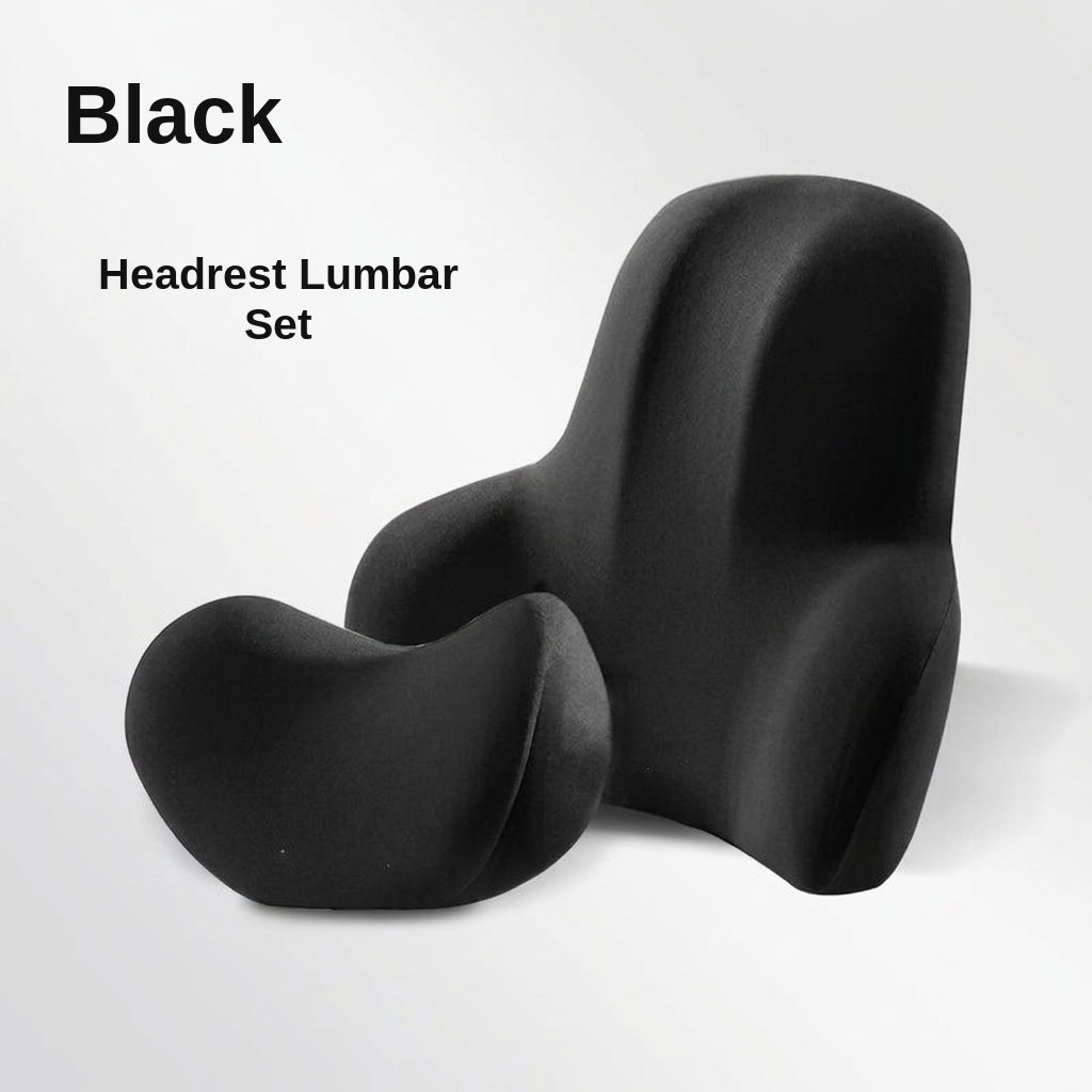 Car neck headrest lumbar rest removable and washable breathable driver's seat waist rest memory foam car artifact headrest in the car