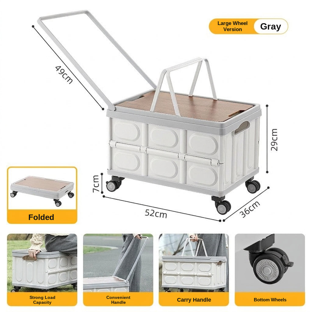 Outdoor foldable storage box, car trunk storage box, multifunctional camping picnic hand-carry basket, picnic storage box
