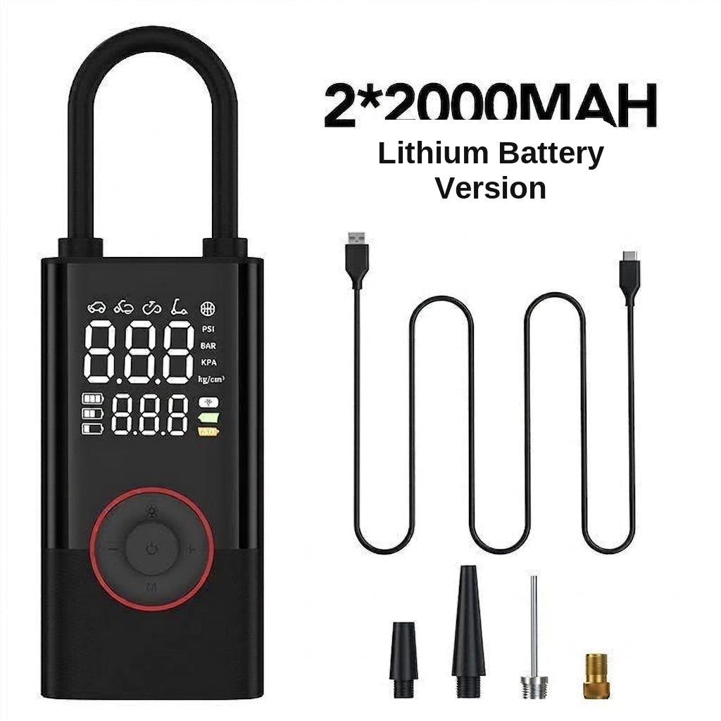 Cross-border portable air pump, mini bike, electric tire, pump, handheld, charging, dual-purpose car inflatable