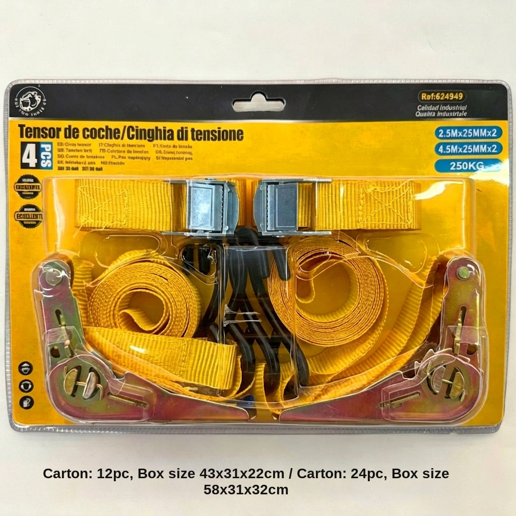 Trailer Rope Tensioner Strap - 25mm Ratchet