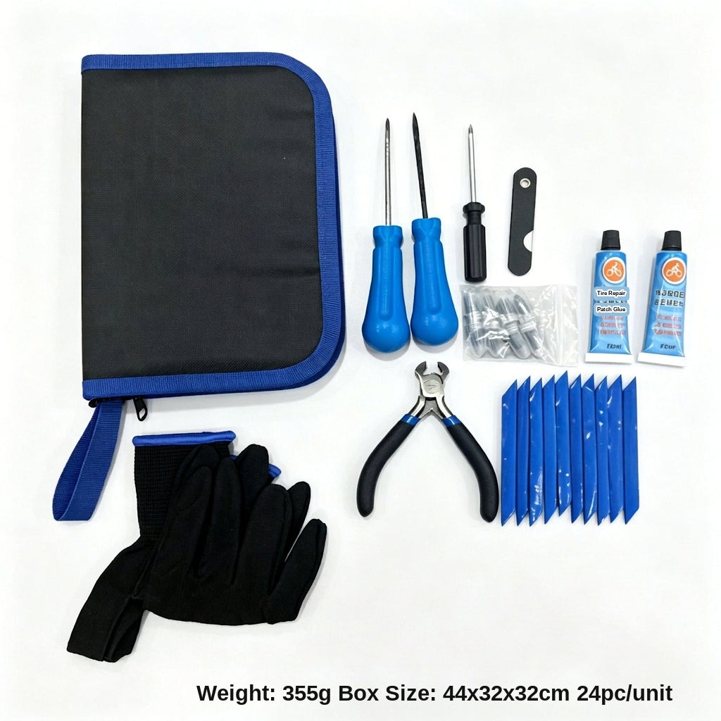 Car Emergency Tire Repair Kit, 27-Piece
