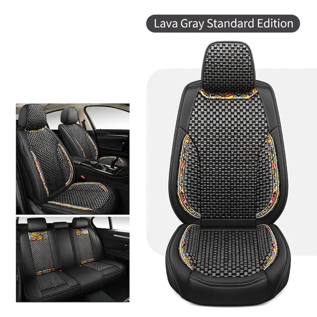 New Ice Silk Breathable Car Seat Covers, Cartoon Cute Seat Covers, Fully Inclusive Seat Cushion Covers All Seasons