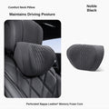 Summer breathable memory foam car headrest lumbar support premium car seat pillow car leather neck support pillow