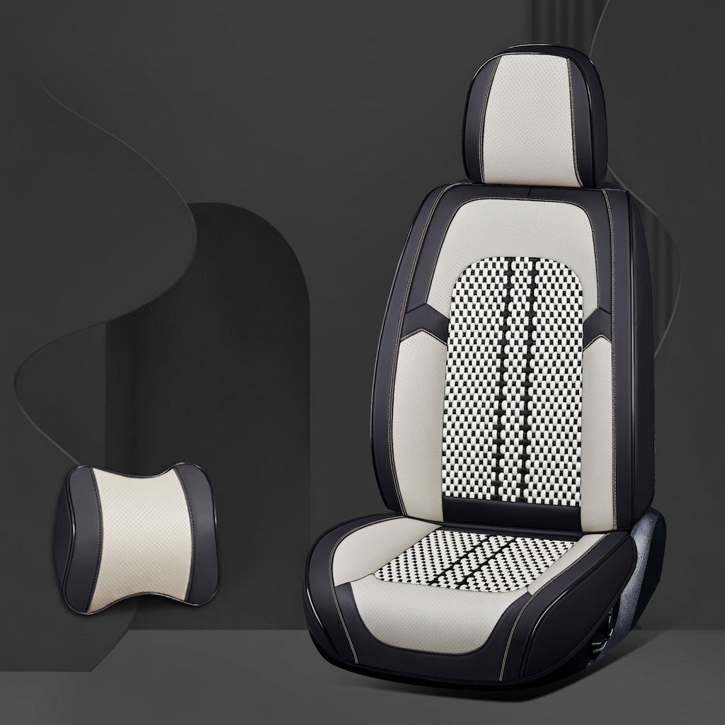 New fully surroundable car seat set, Napa leather car seat cushion, five-seat leather ice silk car seat cushion, universal split type