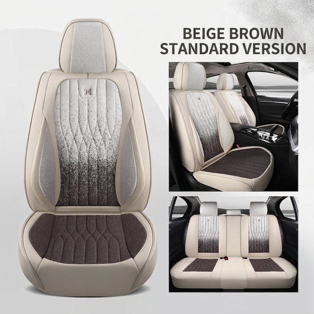 Car seat cushion linen fabric art all-inclusive all-season universal goddess seat cushion 2026 new model interior breathable seat cover wholesale