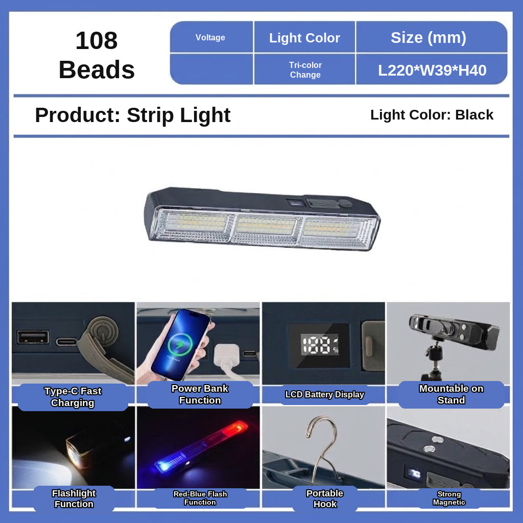 LED Camping Light Tube, Waterproof Tent Lamp