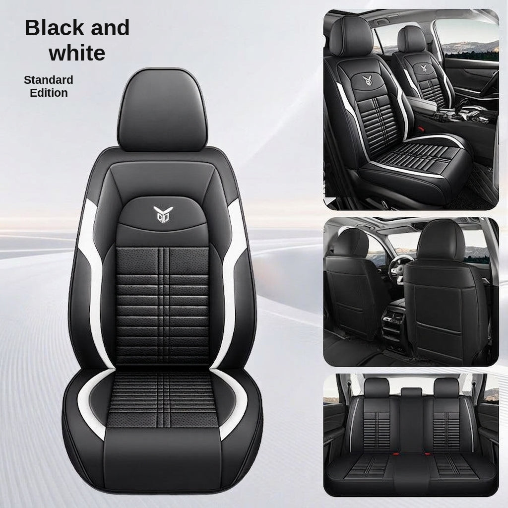 Cross-border car seat cushions with a light luxury, premium feel, all-around car seat cushions, all-season universal, simple, breathable, stain-resistant, and stain-resistant