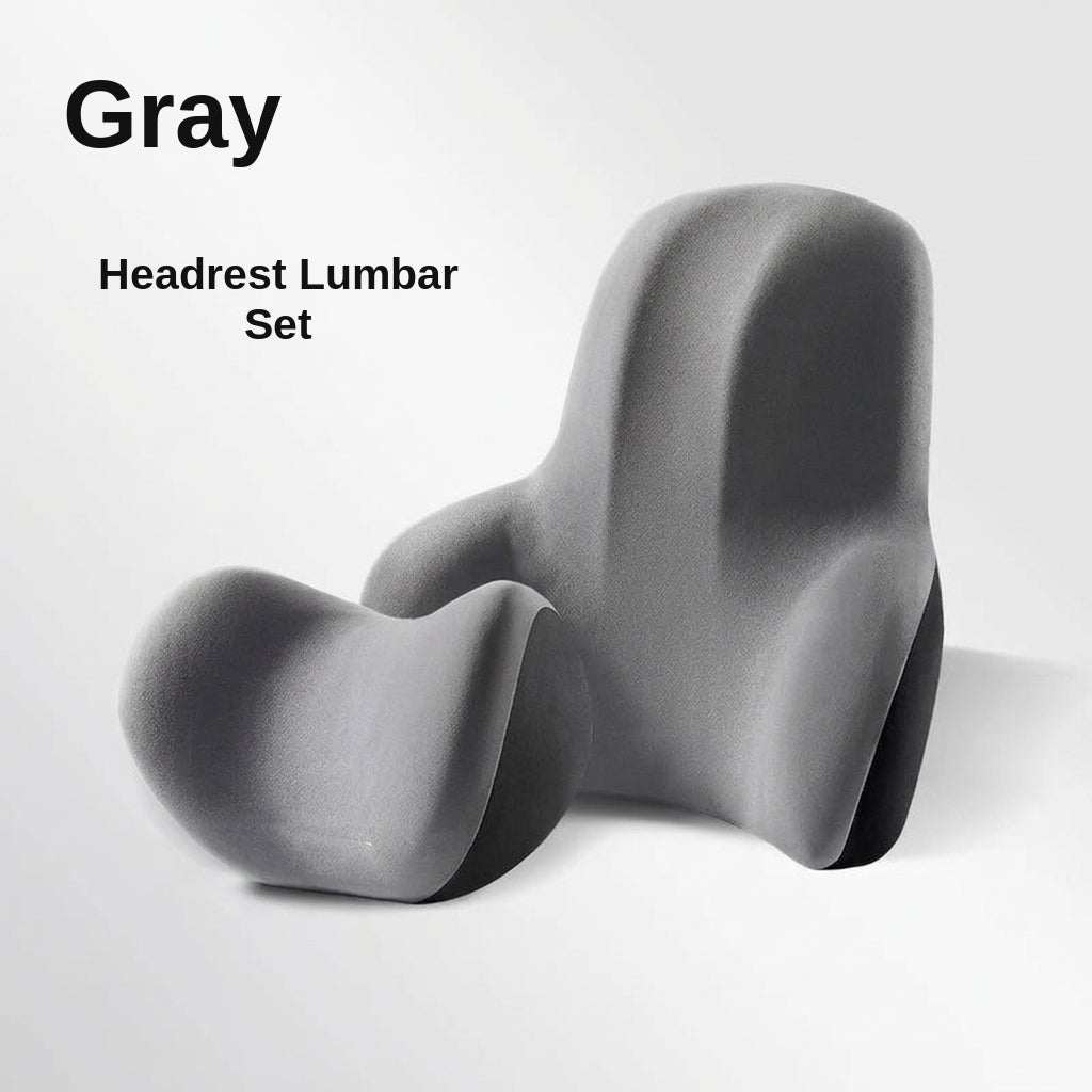 Car neck headrest lumbar rest removable and washable breathable driver's seat waist rest memory foam car artifact headrest in the car