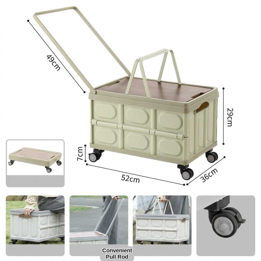Outdoor foldable storage box, car trunk storage box, multifunctional camping picnic hand-carry basket, picnic storage box