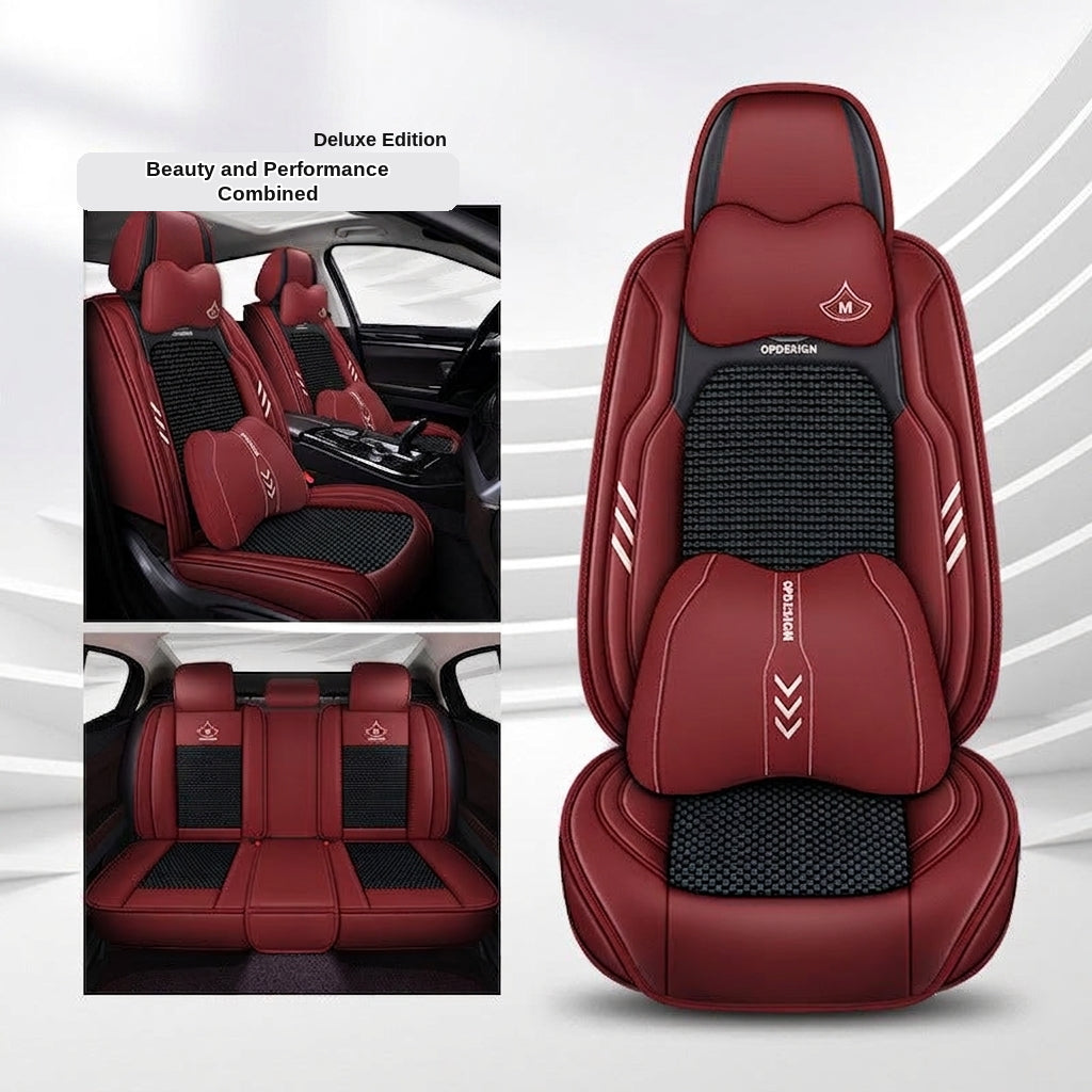 2024 car seat cushions, all-season universal, full coverage five-seater car seat cushions, summer breathable ice silk seat covers wholesale