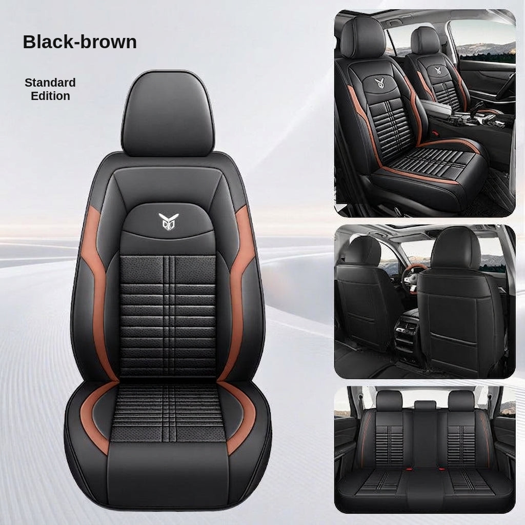 Cross-border car seat cushions with a light luxury, premium feel, all-around car seat cushions, all-season universal, simple, breathable, stain-resistant, and stain-resistant