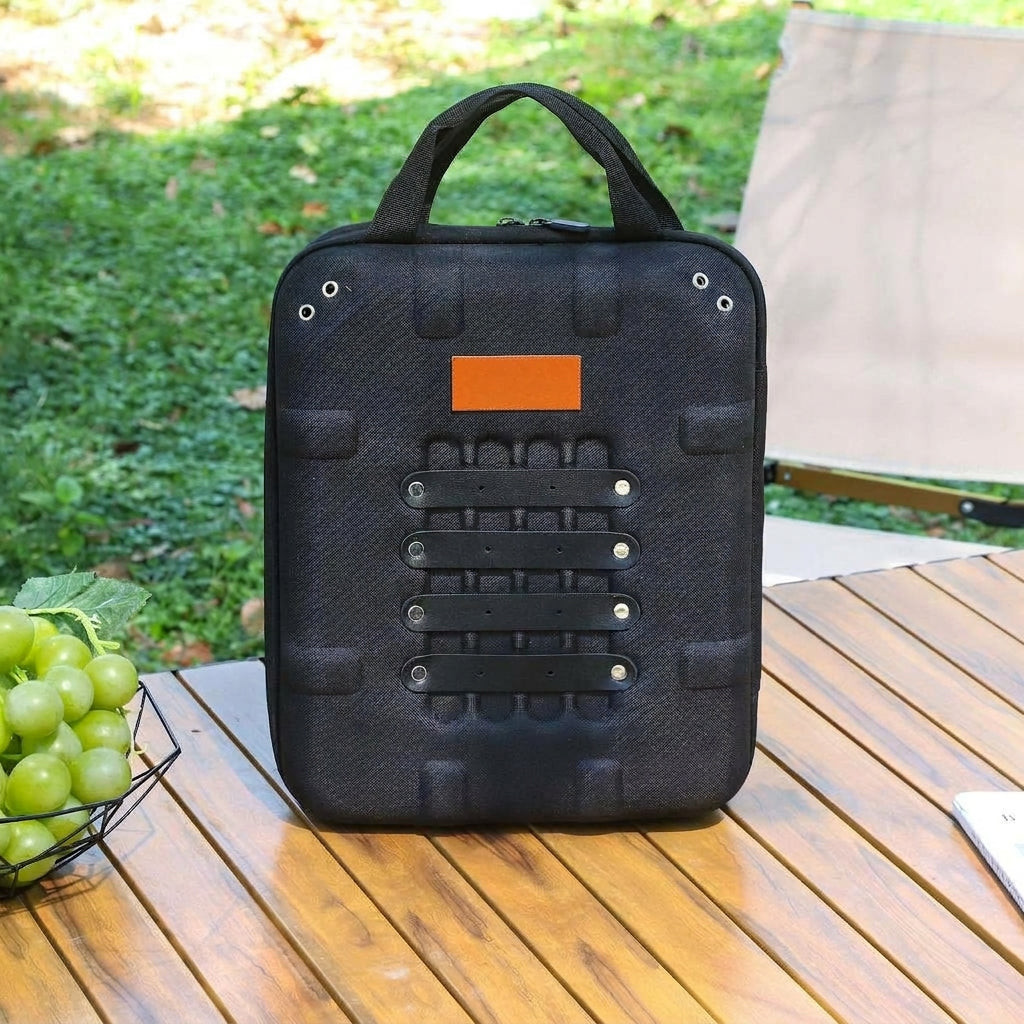 Outdoor portable seasoning knife set storage bag, camping and outdoor cooking bag, self-driving kitchen equipment set, EVA hard bag