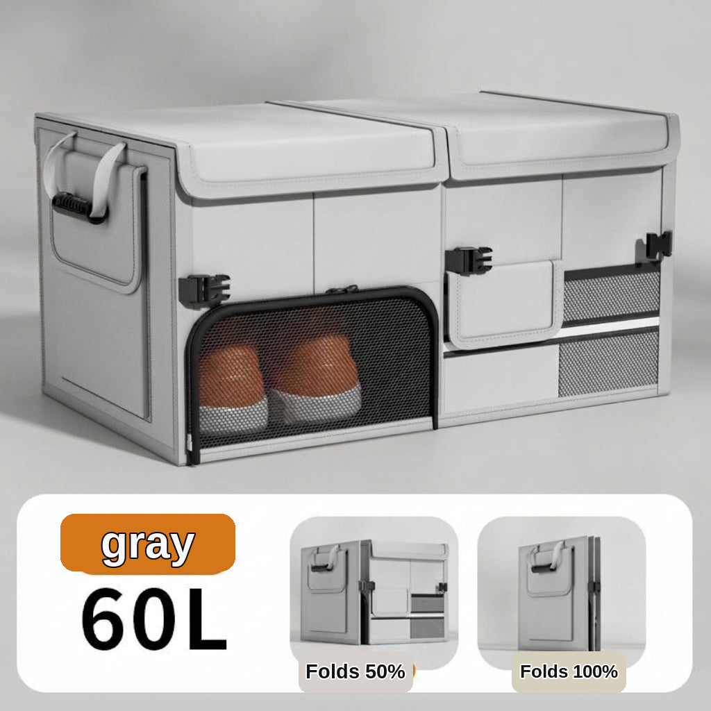 Car storage boxes can be folded and stored, practical multifunctional trunk storage boxes for cars, wholesale