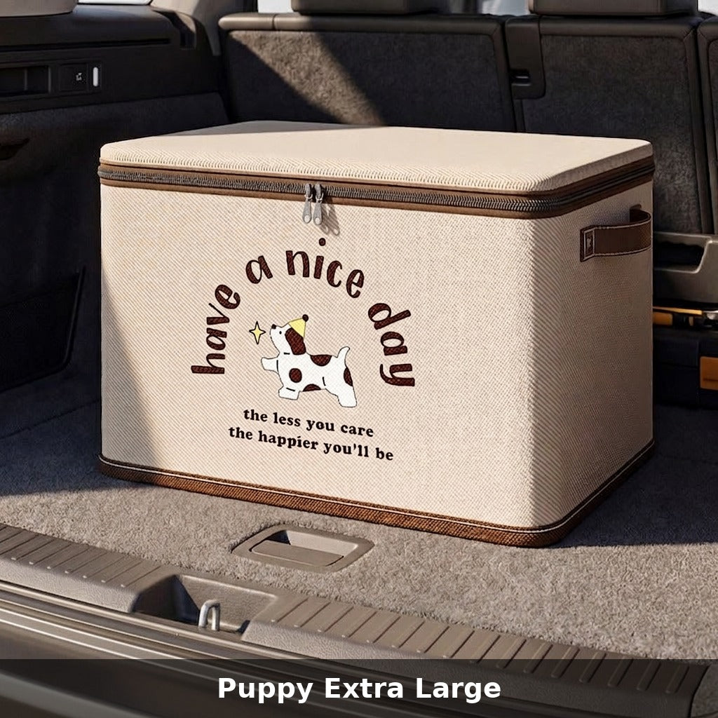 Car trunk storage box, foldable cartoon storage box, large-capacity car storage box, portable organizer box