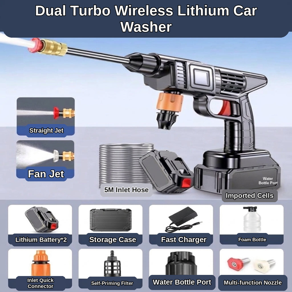 Car water gun car wash machine, car wash gun car wash lithium battery washer, car wash pump, high-pressure, high-power rechargeable type