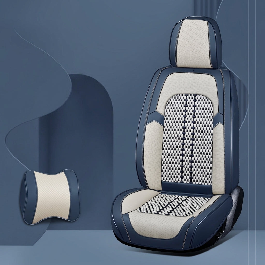 New fully surroundable car seat set, Napa leather car seat cushion, five-seat leather ice silk car seat cushion, universal split type