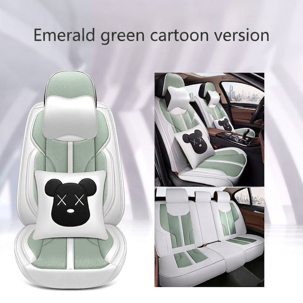 The new car seat cushion fully surrounds full pictorial cartoon cute four-season universal five-seat seat cover, directly supplied and shipped from the manufacturer