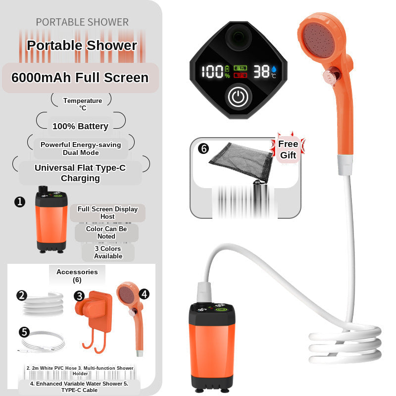 Portable Shower - Rechargeable Battery Powered