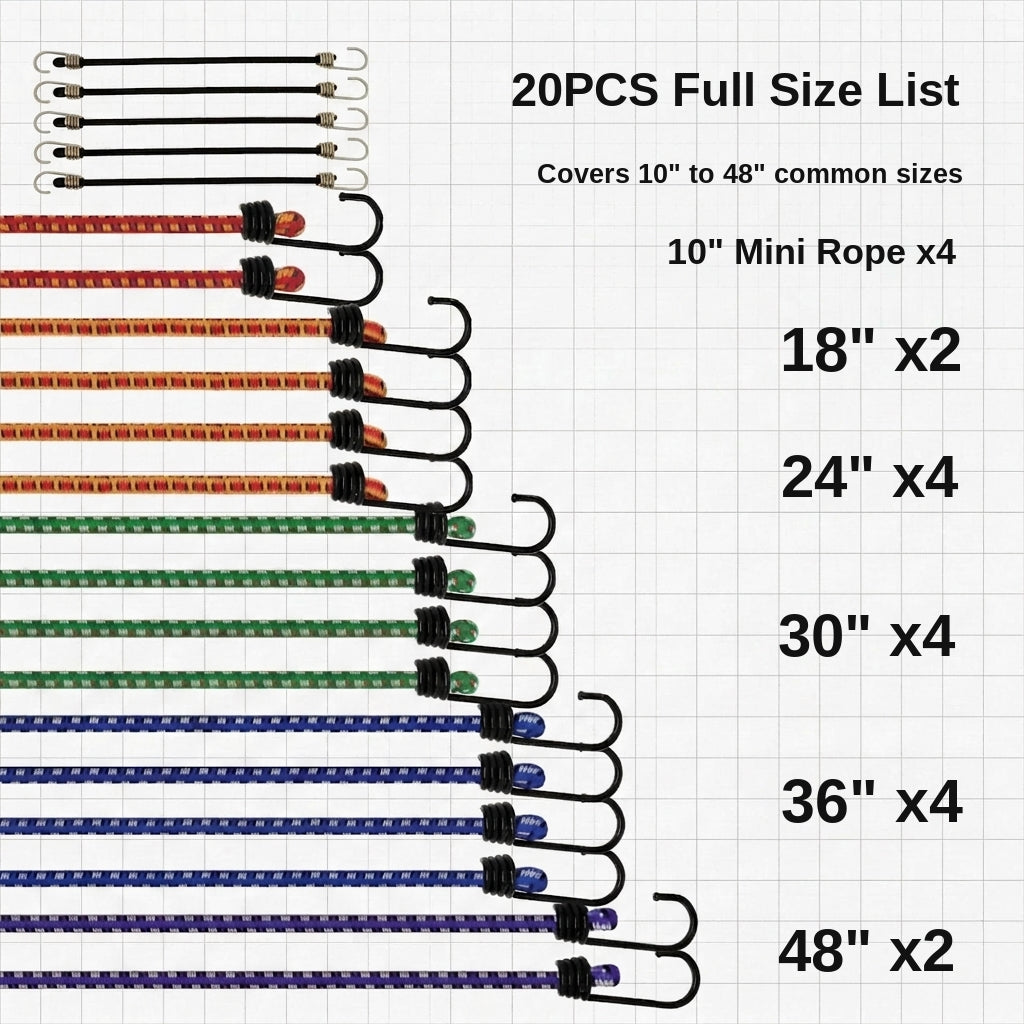 Cargo Strapping Ropes, Elastic Bungee Cords