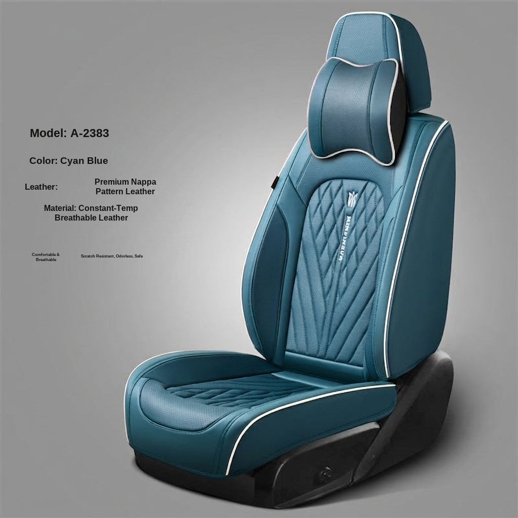 Car seat cushion Nappa leather breathable all-season universal seat cover, full-coverage high-end seat cushion car seat protective cover