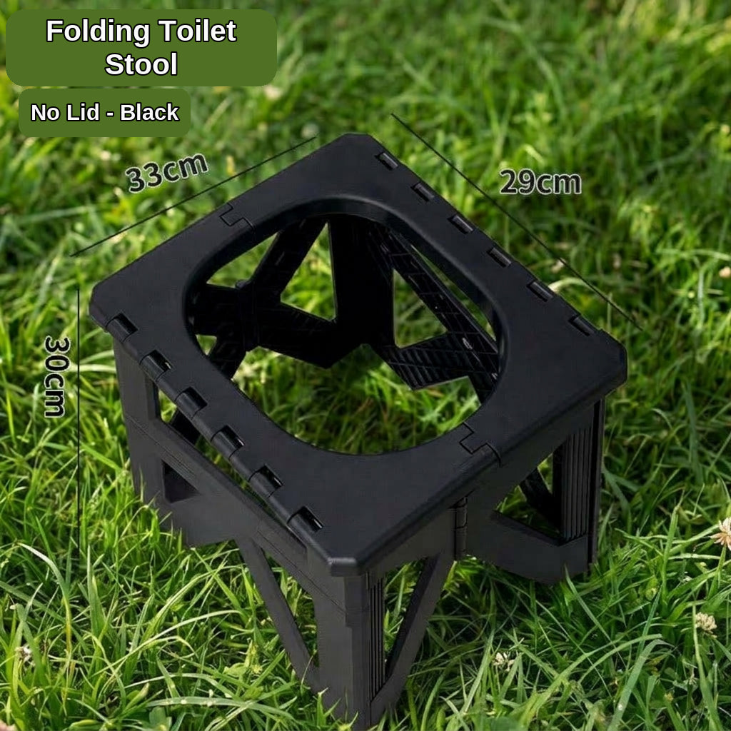 Outdoor camping folding toilet, car-mounted portable odor-resistant adult mobile travel toilet stool