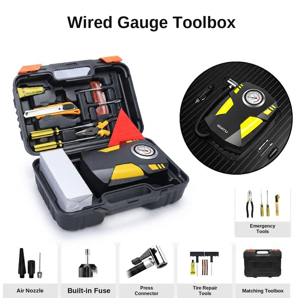 Car air pump digital display portable electric 12v tire inflator multi-function vehicle car air pump